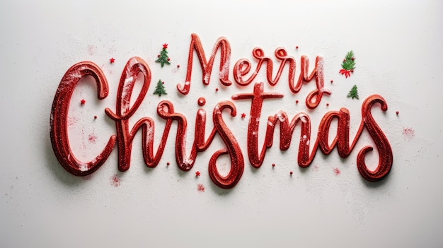 Words Merry Christmas created in Italic Calligraphy