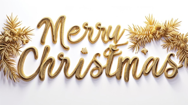 Words Merry Christmas created in Penne Typography