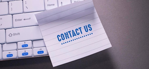 Words with Contact Us Business Concept Idea