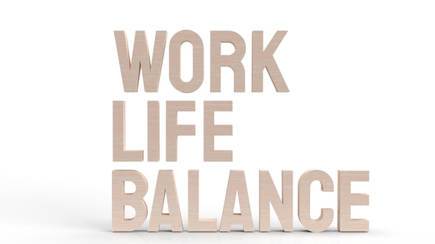 Photo the work life balance text