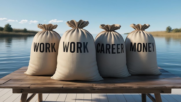 Photo work money career load on back