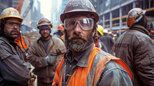 a worker in a construction site is working on a steel structure