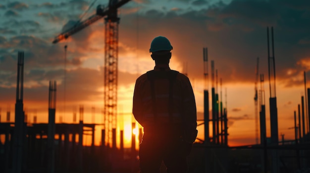 Worker at Sunset