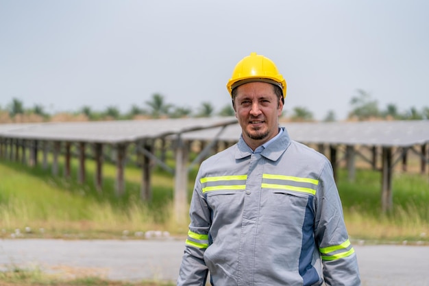 Workers installing solar panels for efficient energy in the city