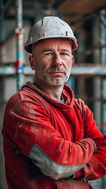 Workers Tying Rebar on Construction Site Sunny Morning HyperRealistic