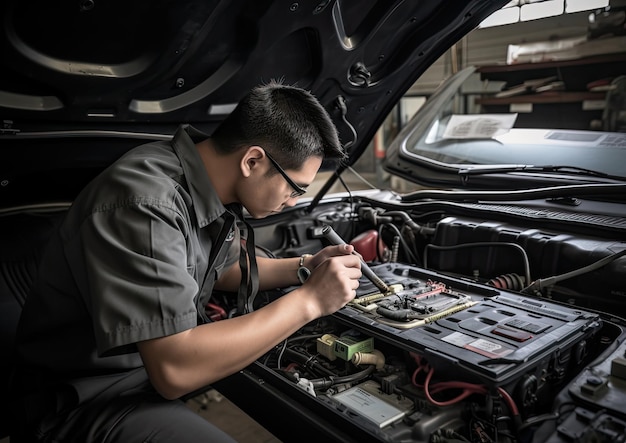 Working as Automotive technician