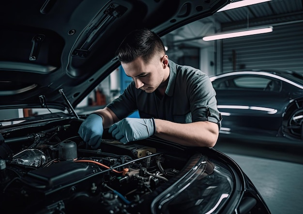 Working as Automotive technician