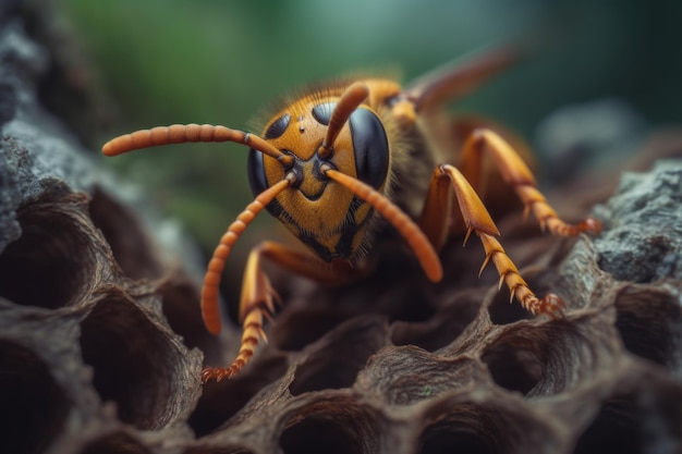 Working bees on honeycomb