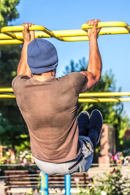 Workout outdoors in the park