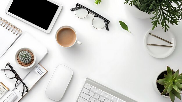 workstation wonders a white keyboard and mouse sit on a transparent background accompanied by blac