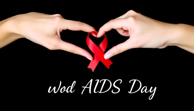 Photo world aids day flat illustration