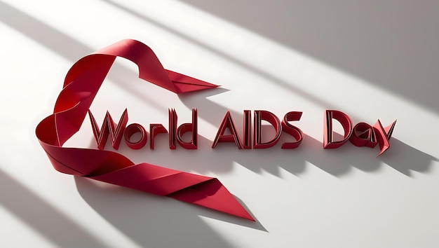 Photo world aids day flat illustration