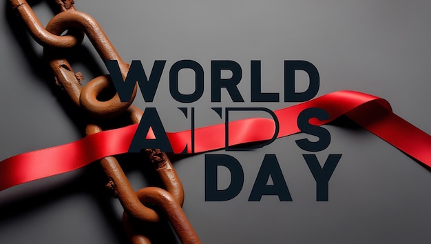 Photo world aids day flat illustration