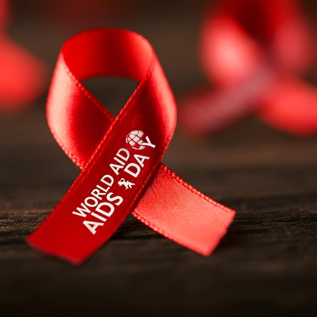 World AIDS Day One december illustration background type one