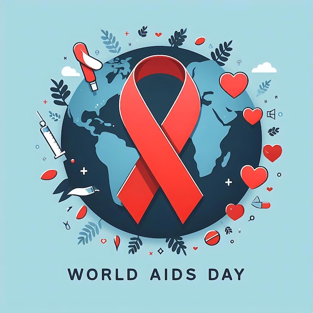 Photo world aids day poster