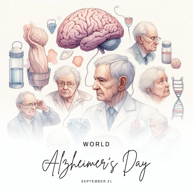 Photo world alzheimer day social media post banner poster template