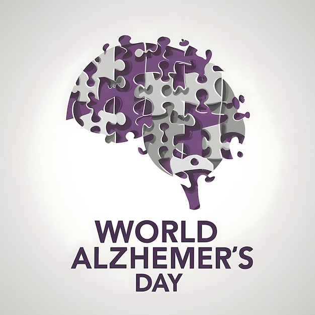 World Alzheimer s Day card September 21 Vector