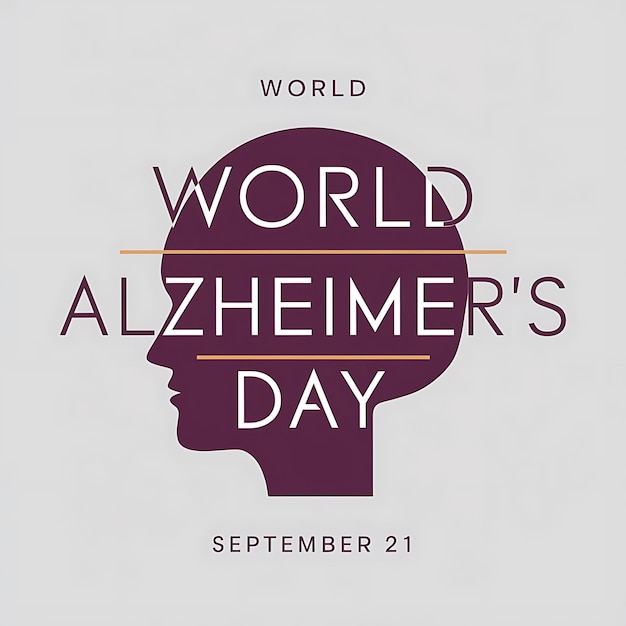 World Alzheimer s Day card September 21 Vector