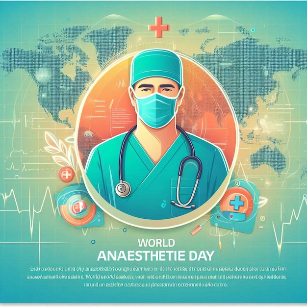 World Anaesthesia Day Logo Concept illustration