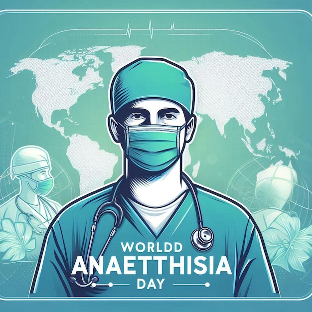 World Anaesthesia Day Logo Concept illustration