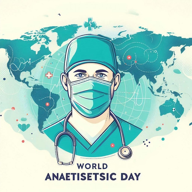 World Anaesthesia Day Logo Concept illustration