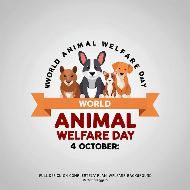 Photo world animal welfare day celebration design