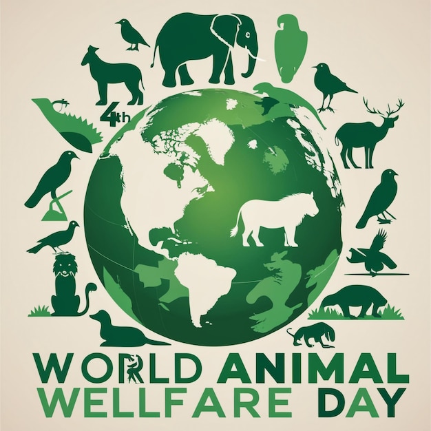 Photo world animal welfare day concept vector