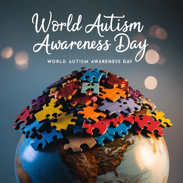 Photo world autism awareness day from ai generative