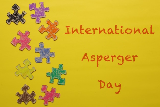 Photo world autism awareness day or world asperger day mental health care background concept