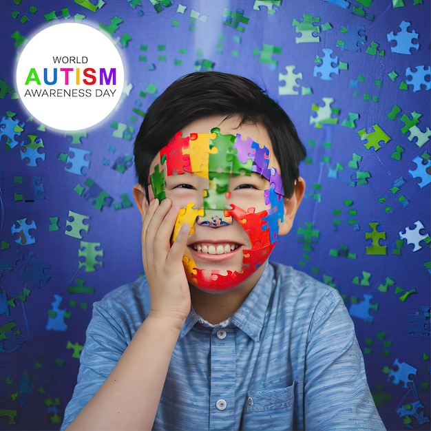 Photo world autism awareness day world autism awareness day poster autism awareness month