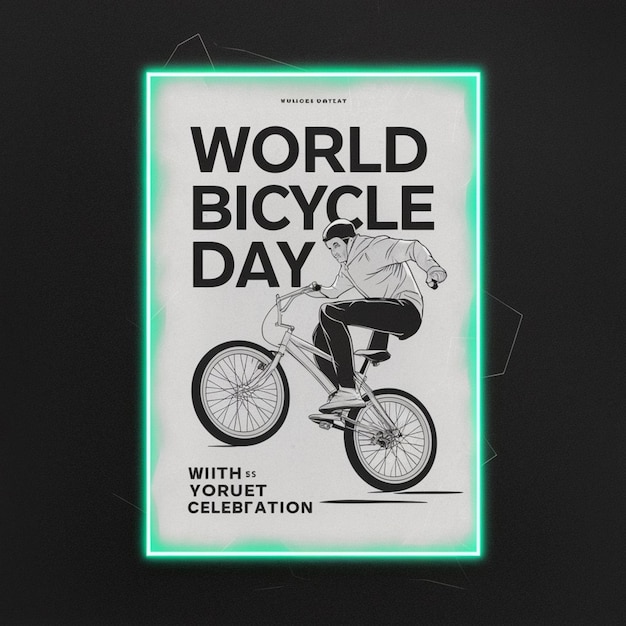 World bicycle day poster illustration