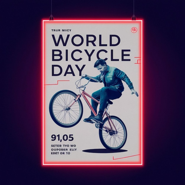 World bicycle day poster illustration