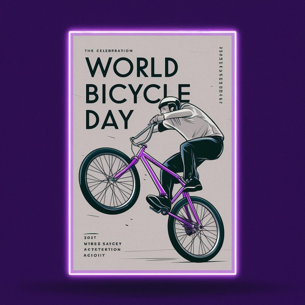 World bicycle day poster illustration