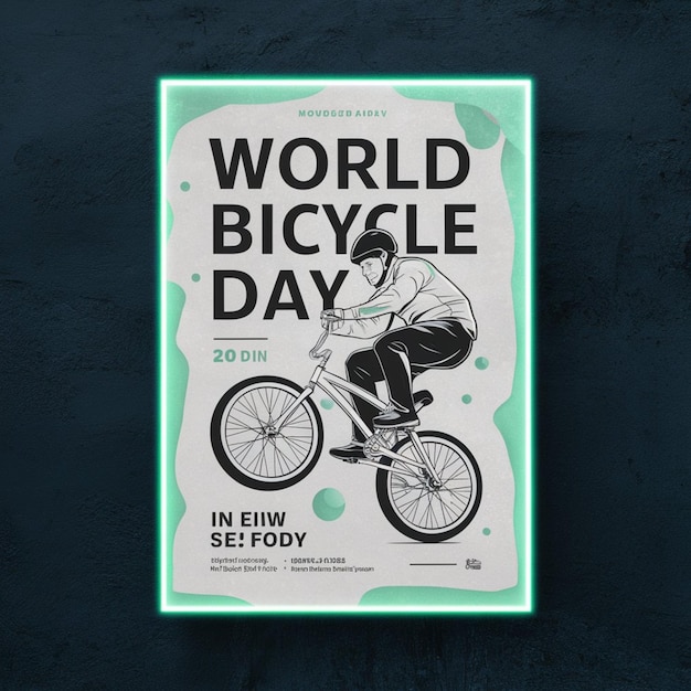 World bicycle day poster illustration