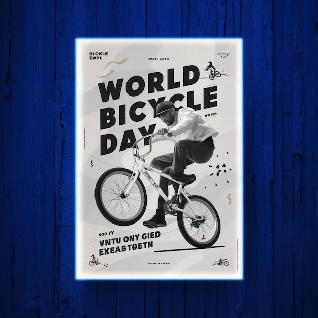 World bicycle day poster illustration