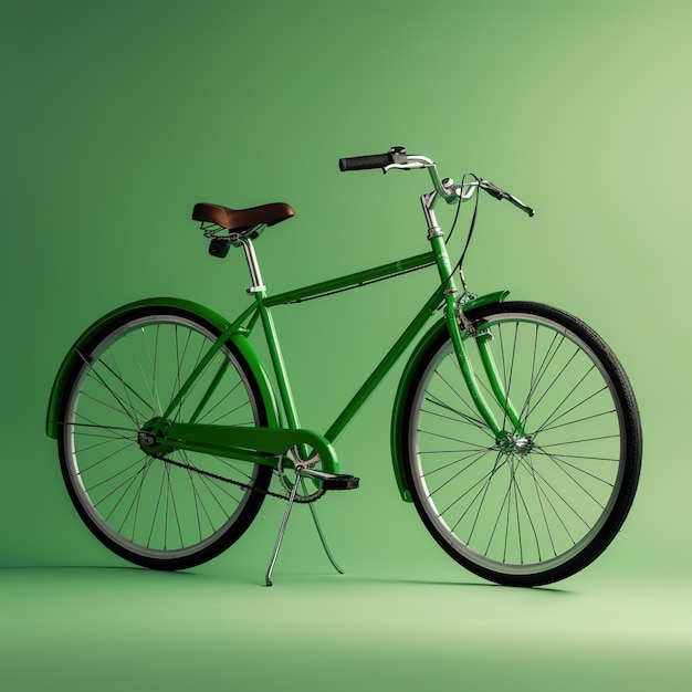 World Bicycle Day with green bicycle Generative ai