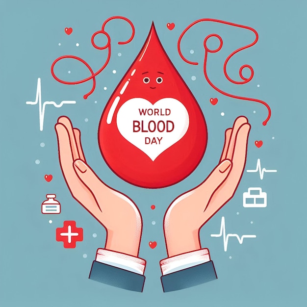 Photo world blood donation day celebrate the gift of life and save lives together