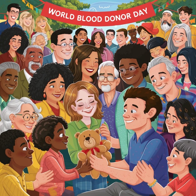 World blood donor day illustration