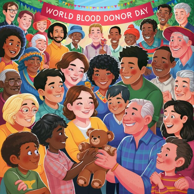 World blood donor day illustration