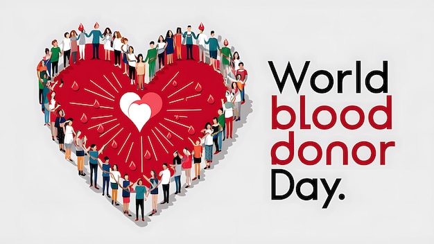 world blood donor day Illustrationtypography