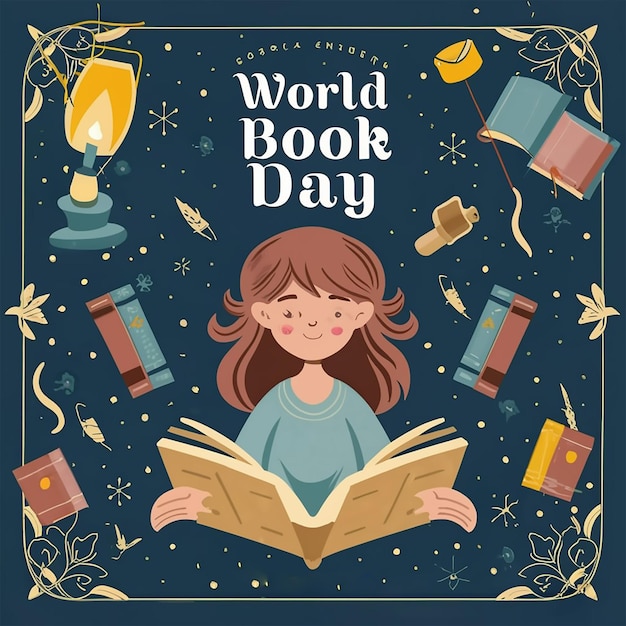 World book day social media post template