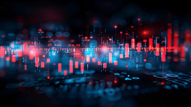 World business graph or chart stock market or forex trading graph in graphic concept suitable for financial investment or Economic trends