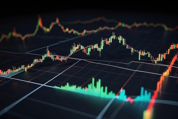 World business graph or chart stock market or forex trading graph in graphic