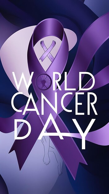 Photo world cancer day days illustrationtypography