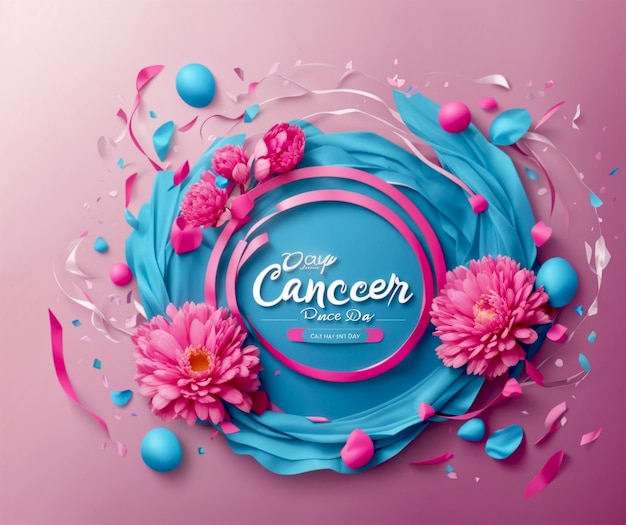 World cancer day template design by artificial intelligence