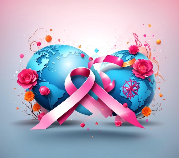 World cancer day template design by artificial intelligence