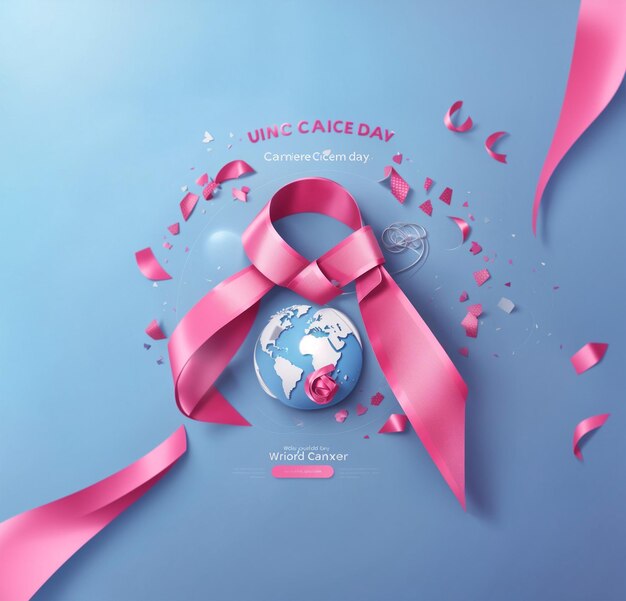 World Cancer day template design by artificial intelligence