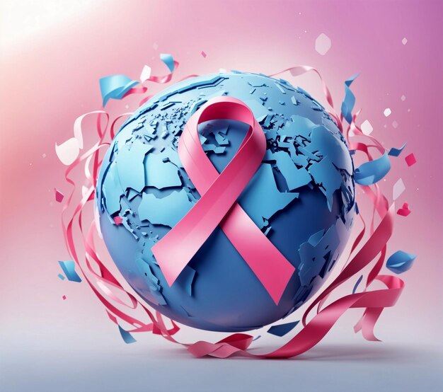 World Cancer day template design by artificial intelligence