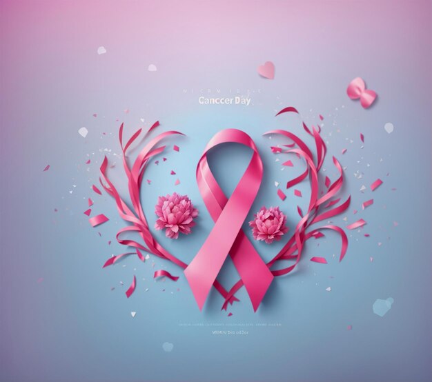 World Cancer day template design by artificial intelligence