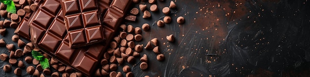 world chocolate day banner with copy space